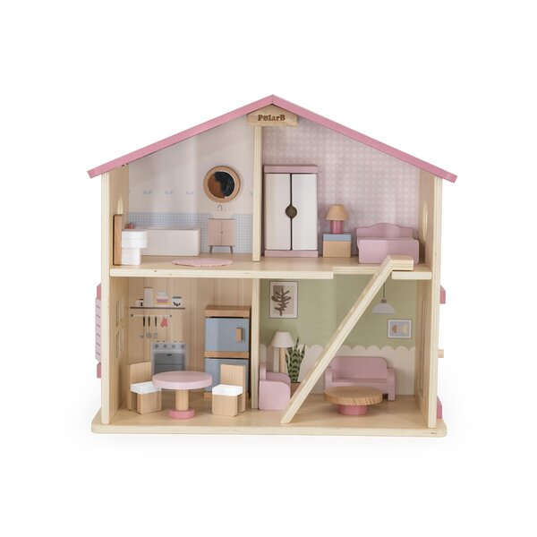 Wooden Dollhouse Pink - Viga 44256