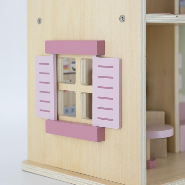 Wooden Dollhouse Pink - Viga 44256