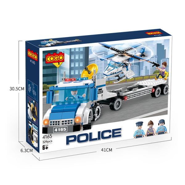 Police Transport Cart Block Set 329Pcs -COGO 4165