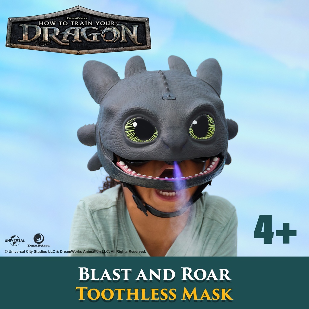 HTTY Dragon Movie Blast & Roar Toothless Mask-6072832