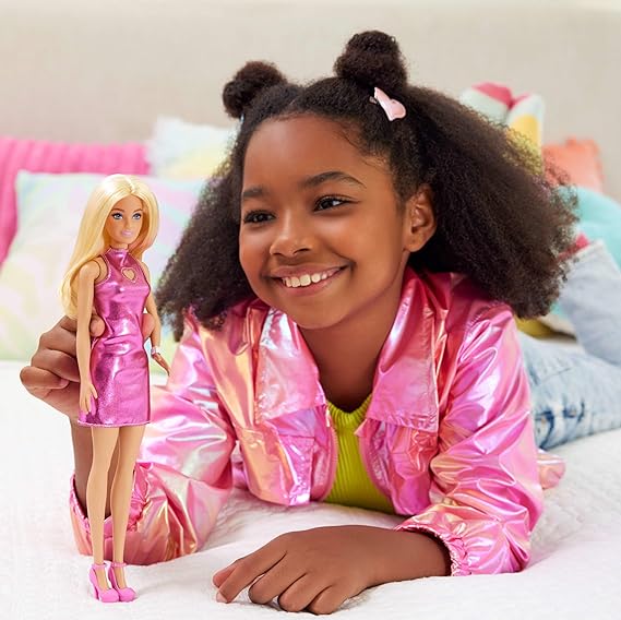 Barbie Fashionistas Doll Pink Dress Heart Cutout-HYT88
