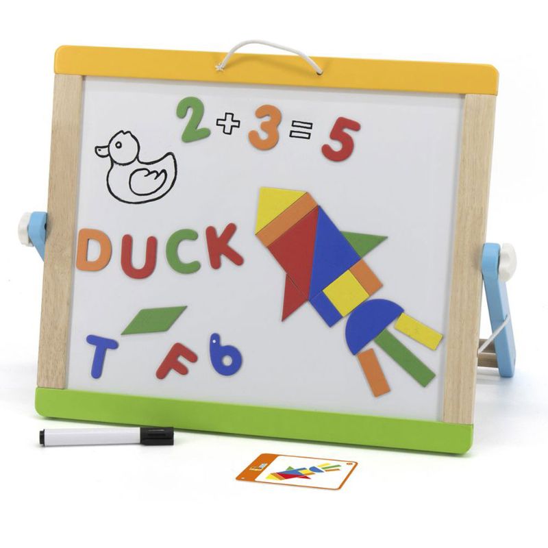 Magnetic Dry Erase And Chalk Board With Accessories - Viga 44545