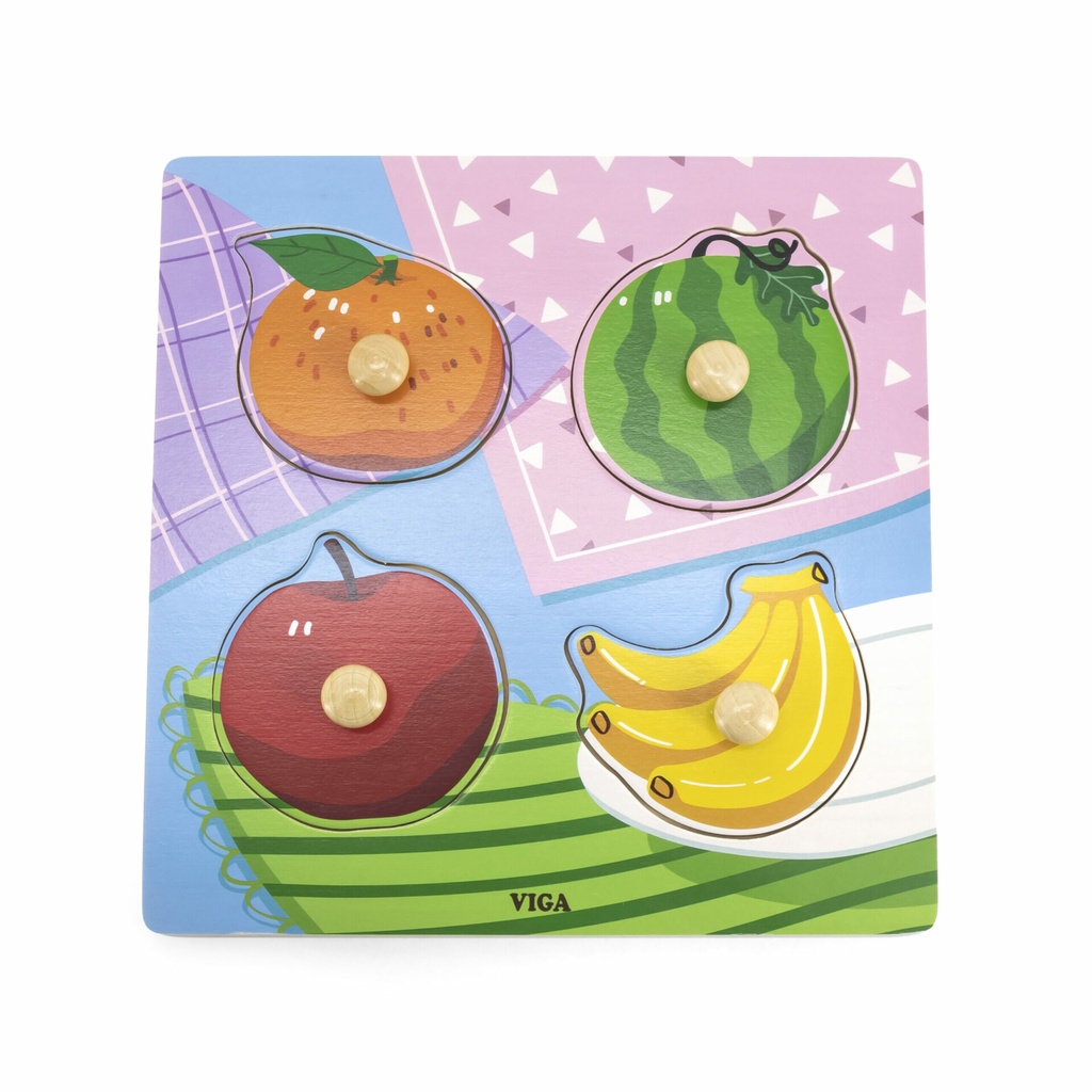 Wooden Knob Puzzle: Fruits - Viga 44597