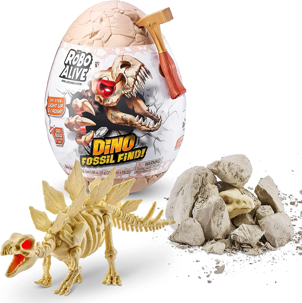 Robo Alive Dino Fossil Find Surprise Egg -Zuru 7156