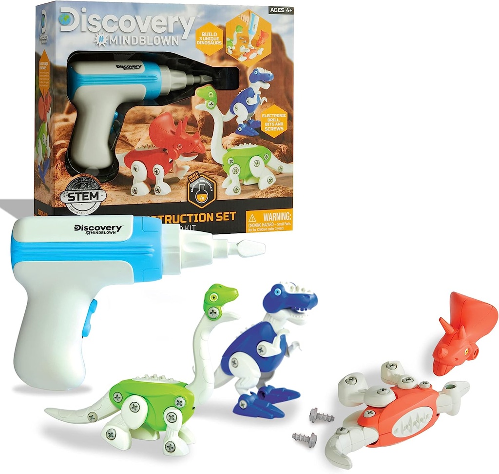 TOY DINOSAUR CONSTRUCTION SET 90 PC-Discovery MB