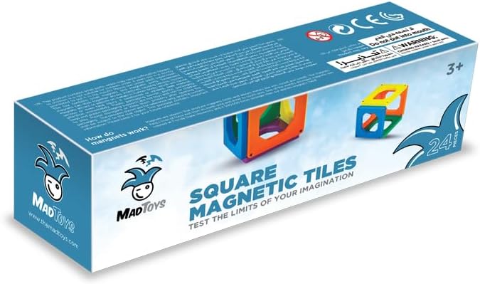 SQUARE MAGNETIC TILES 24 PCS-435236