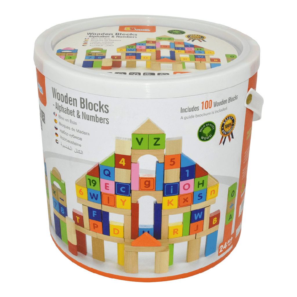 Alphabets and Numbers block 100Pcs - Viga 50288