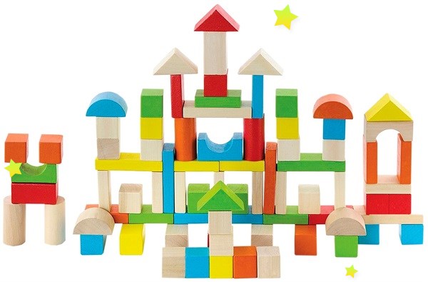 Colorful Block Set 80Pcs - Viga 50333