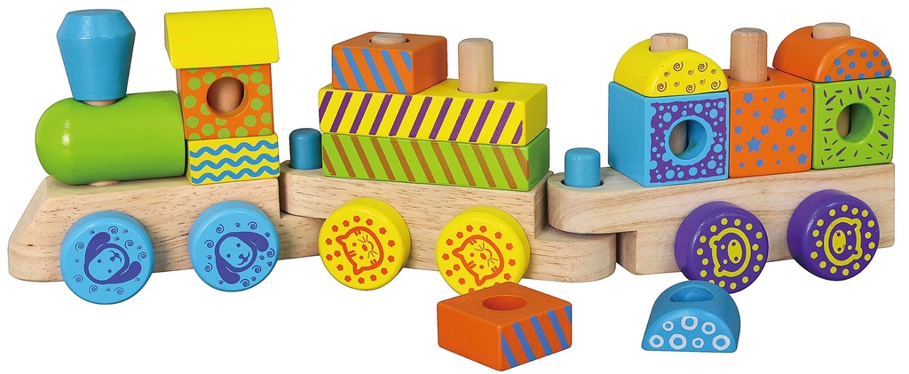 Colorful Stacking train - Viga 50572