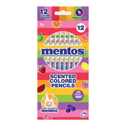 [8145] Mentos Colored Pencils 12Pcs - Kangaru 8145