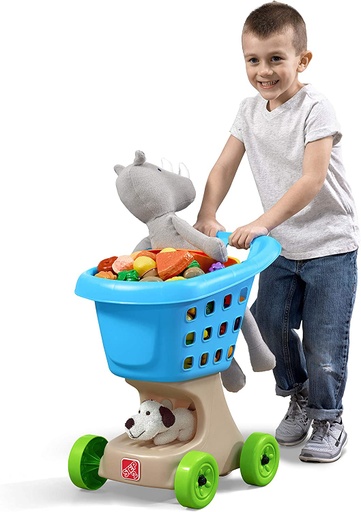 [733538700011] Lil Helpers Shopping Cart, Blue - Step2 700500