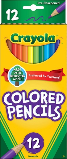 [68-4112] 12 Ct Colored Pencils, Short -Crayola 68-4112
