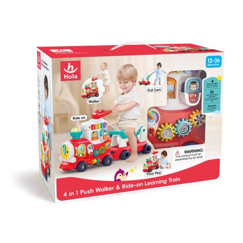 [6902503120176] 4 in 1 Walker & Rideon learning Train-Hola HE8990