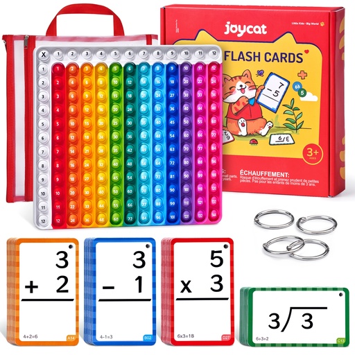 [6978307230052] Pop it Multiplication Flash Cards- Joycat 288 cards