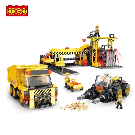 [6937645537339] Construction Set Series Yellow 604PCS-COGO 3733