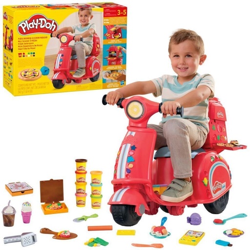 [5010996225764] Play-doh Pizza Delivery Scooter Playset-F8803