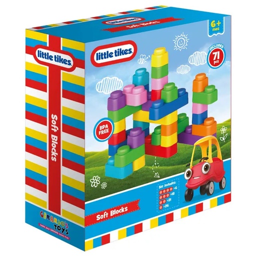 [4743345680006] Little Tikes Soft blocks set 71 pcs-GT8000