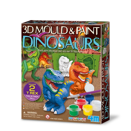 [4893156047779] 4M 3D Mould & PaintDinosaur-00-04777