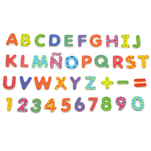[59429VG] Colorful Magnetic Letters And Number - Viga 59429VG