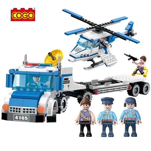 [6937645541657] Police Transport Cart Block Set 329Pcs -COGO 4165