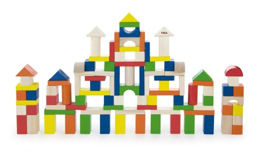 [6934510503345] Colorful Blocks 100Pcs - Viga 50334