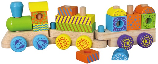 [6934510505721] Colorful Stacking train - Viga 50572