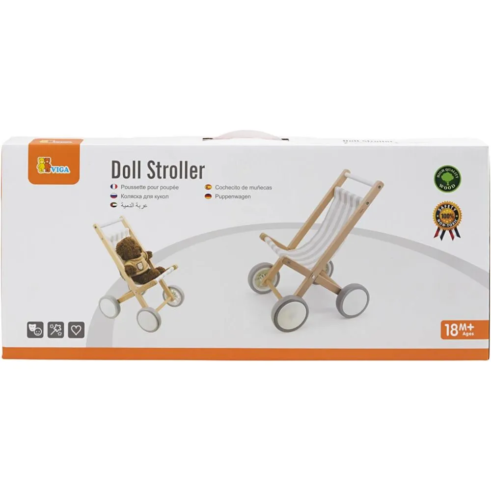 Doll Stroller Grey-Viga 