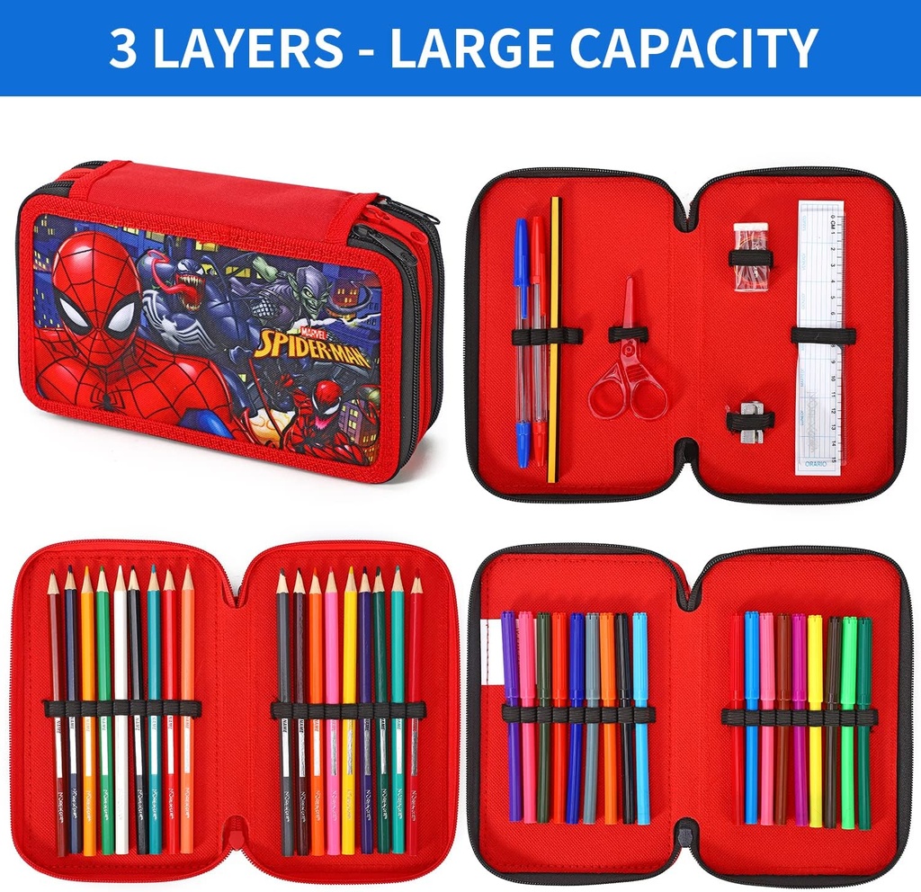 SPIDERMAN 3 ZIPPERS PENCIL CASE-30247