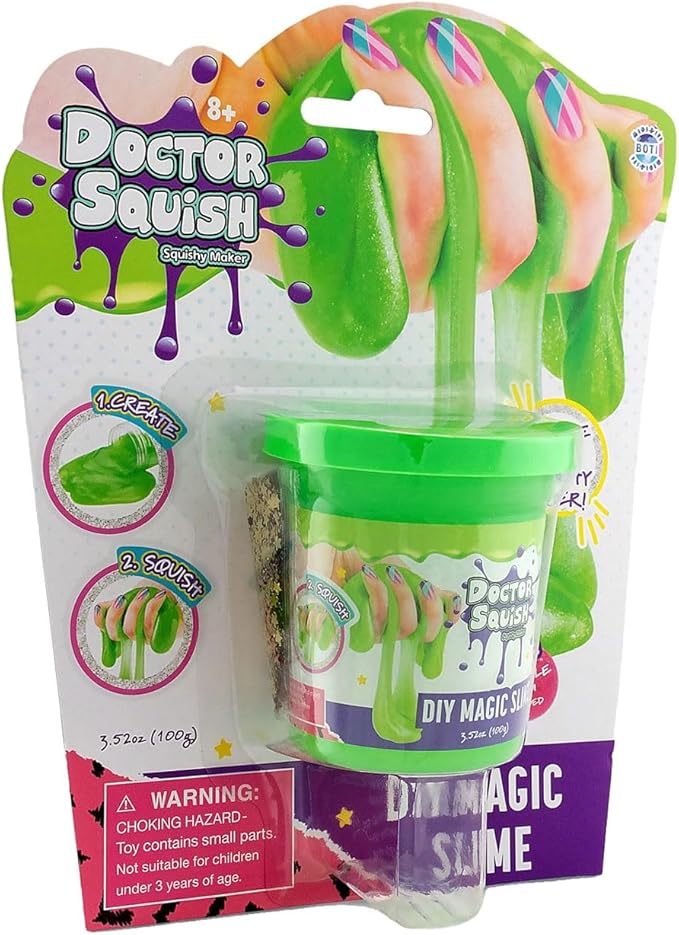 DMAGIC SLIME BR PK GN 100 Gm-DR SQUISH 38494