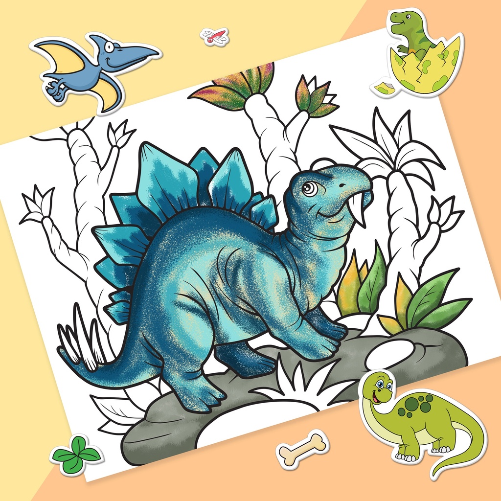 Roarsome Dinosaurs Colouring Set-HBM00908
