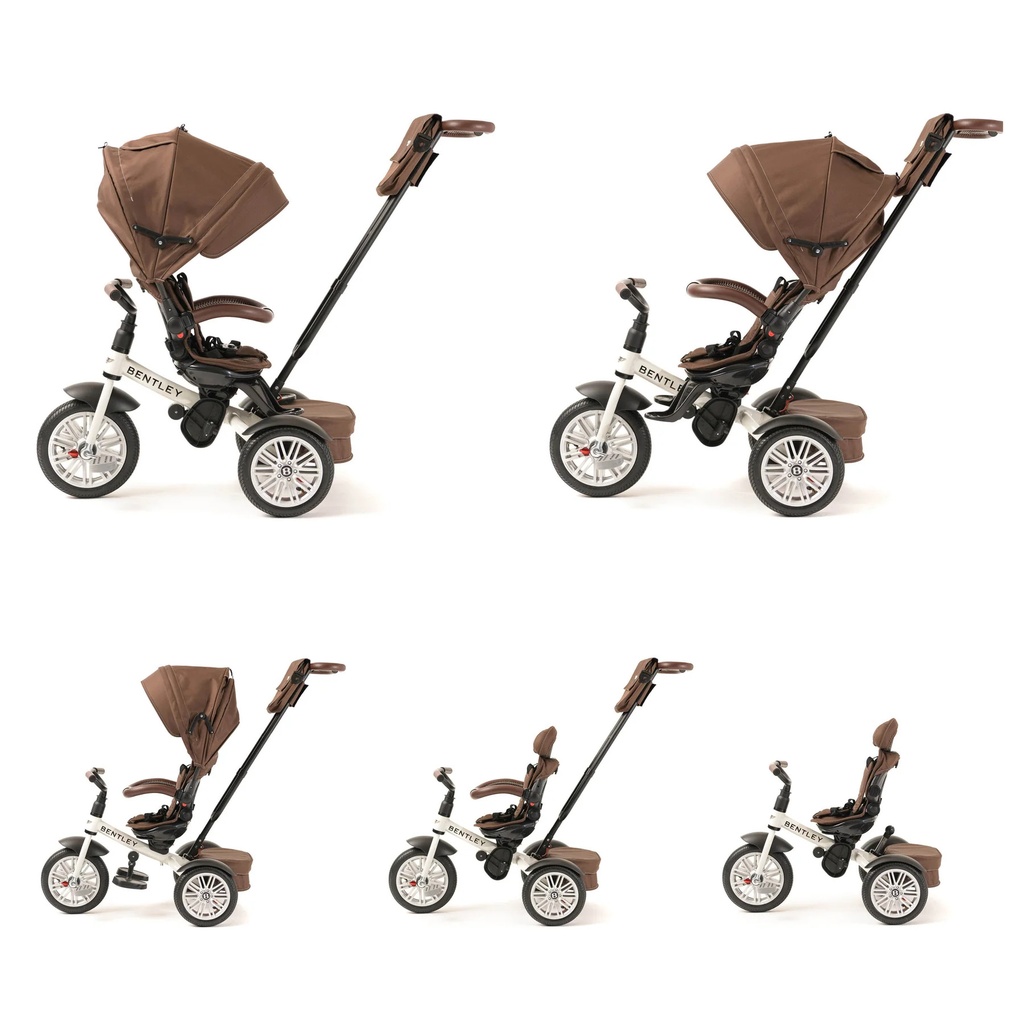 BENTLEY TRICYCLE  6 IN 1 TRIKES  WHITE STAIN-BN1BR