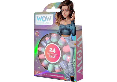 SET OF 24 ADHESIVE NAILS -WOW00019