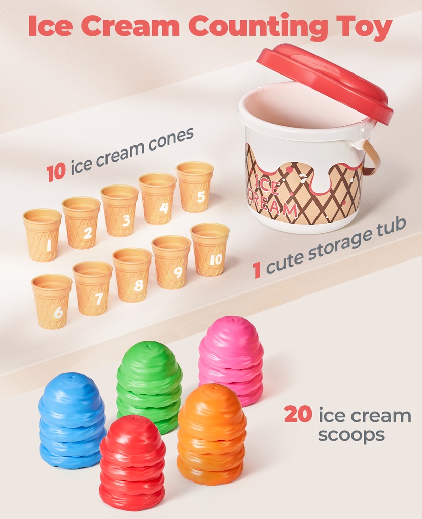 Ice Cream Counting Cones- Joycat CC3