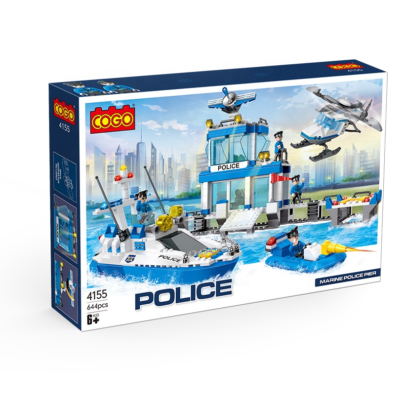 COGO POLICE STATION WATER 644PCS-C4155