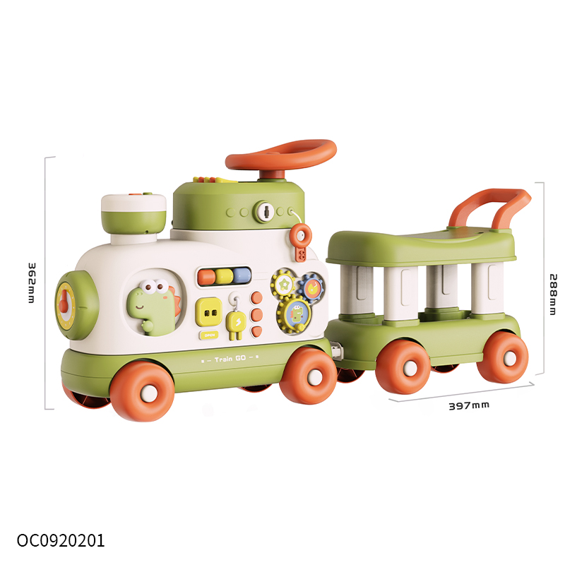 Multifunctional Ride On Walker (Green Train)-T921A