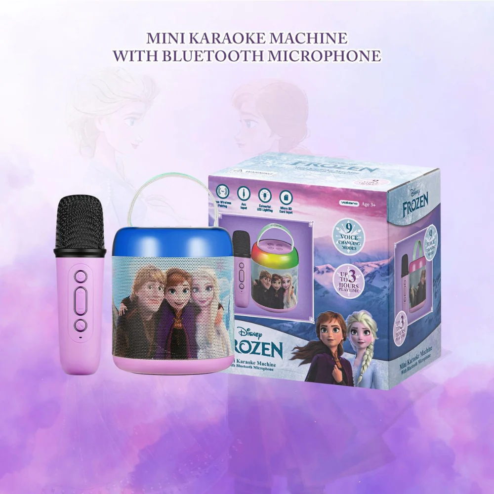  Frozen Cylinder Karaoke Machine W/Mic-2607-FR