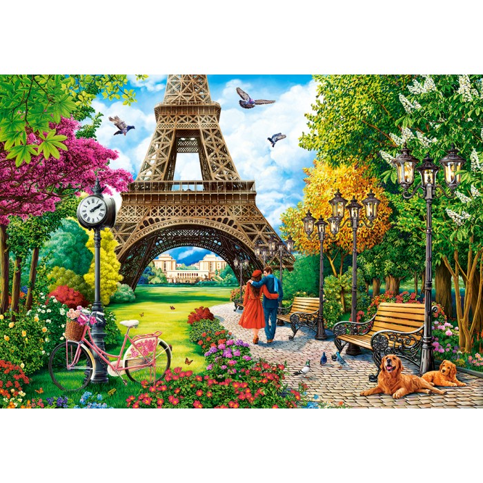 Spring in Paris Puzzle 1000Pcs-Castor 104840-9
