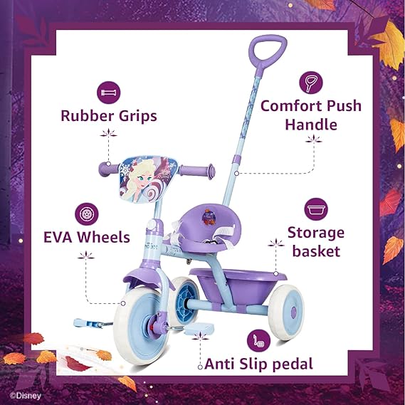 Spartan Disney Frozen Tricycle with Pushbar-SP5012