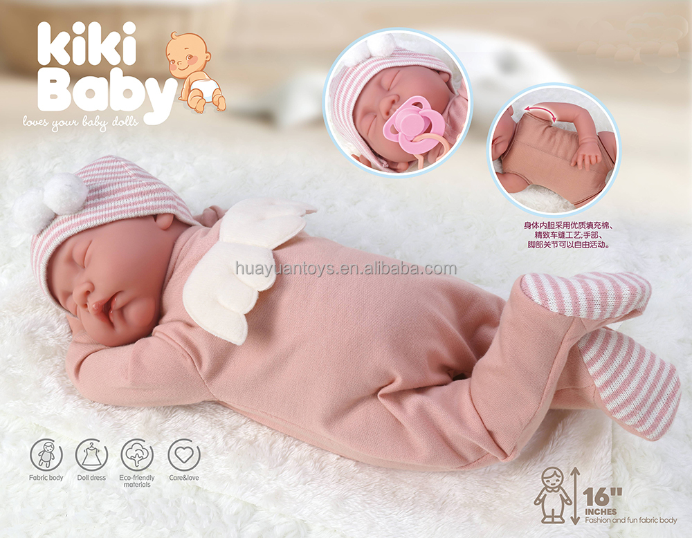 16'' SLEEPING NEWBORN PINK- KIKIBABY 2128