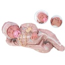16'' SLEEPING NEWBORN BROWN- KIKIBABY 2126