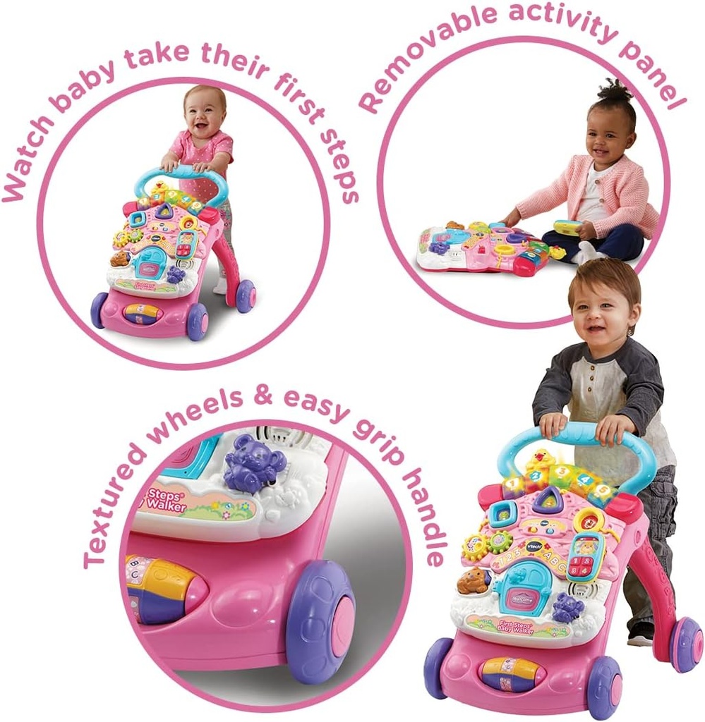 FIRST STEPS BABY WALKER PINK-505653