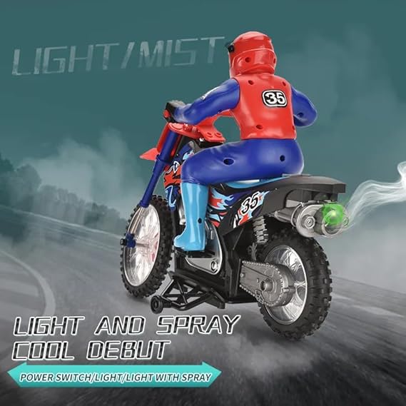 2.4G Scale 1:10 Smoking Motorcycle-333MT21101