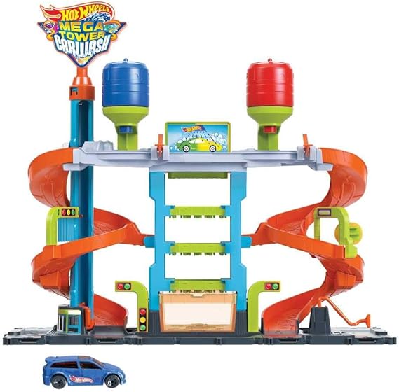 Hot Wheels City Mega Tower Car Wash-HDP05