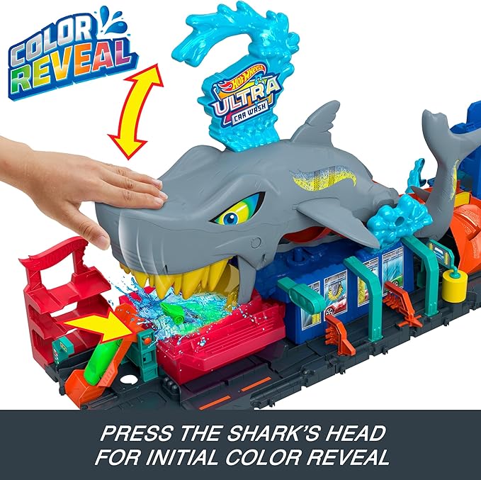 Hot Wheels City Ultra Shark Car Wash-HTN82
