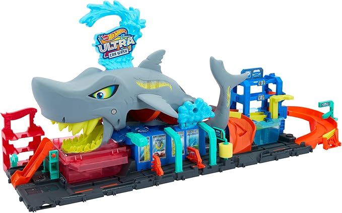 Hot Wheels City Ultra Shark Car Wash-HTN82