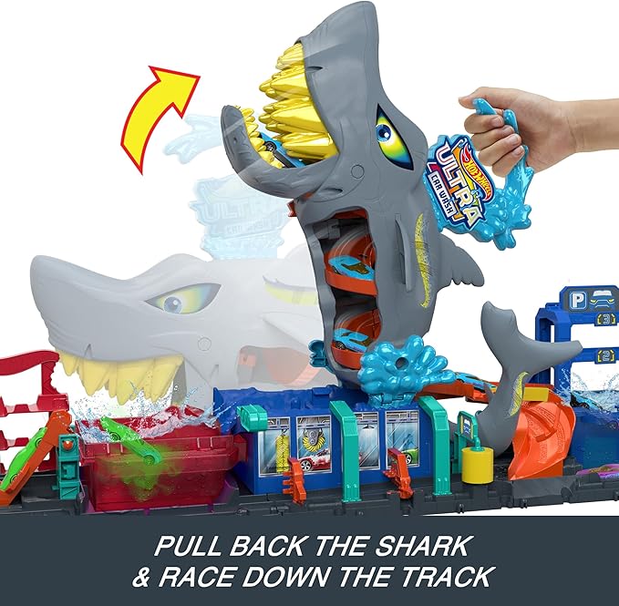 Hot Wheels City Ultra Shark Car Wash-HTN82