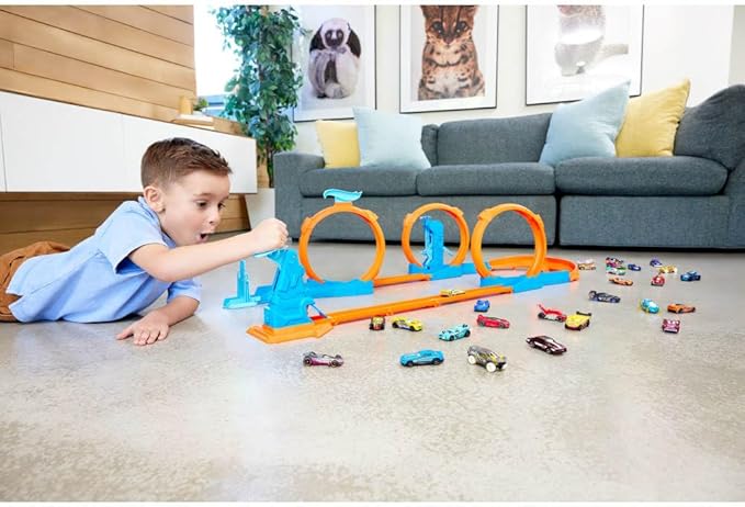 Hot Wheels Track Creator Triple Loop Kit-JDW39