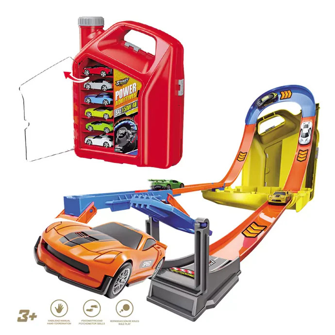 Tech Tonix Refueling Bottle Track  W/ 6 Alloy Cars -MH-609