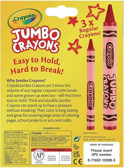 16 Jumbo Crayons-CY52-0390