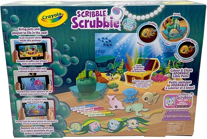 Scribble Scrubbie Glow Deep Sea Lagoon-CY74-7507